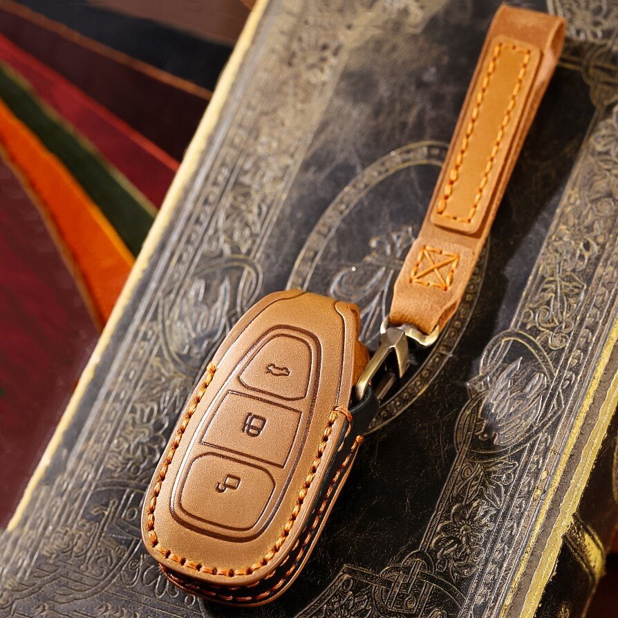 Etui skórzane na kluczyki samochodowe Audi / Seat / Skoda / VW (typ F5) | Carocase Premium