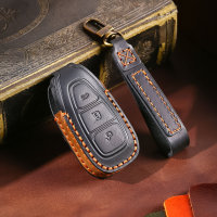 Premium leather key cover for Ford keys incl. keyring...