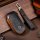 Premium leather key cover for Mercedes-Benz keys incl. keyring hook + leather keychain (LEK64-M11)