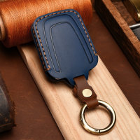 Premium leather key cover for BMW keys including keyring (LEK65-B11)