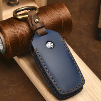 Premium leather key cover for Volkswagen keys including...