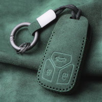 Alcantara Schlüsselhülle (LEK69) passend für Audi Schlüssel inkl. Karabiner + Schlüsselring