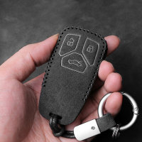 Alcantara key cover for Audi keys Incl. hook + key ring...