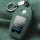Coque de clé de voiture en cuir alcantara compatible avec BMW clés inkl. Karabiner + Schlüsselring (LEK69-B8)