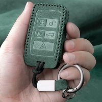 Alcantara key cover for Land Rover, Jaguar keys Incl. hook + key ring (LEK69-LR1)