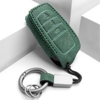 Alcantara key cover for Toyota keys Incl. hook + key ring...