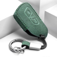 Alcantara key cover for Volkswagen, Skoda, Seat keys Incl. hook + key ring (LEK69-V11)