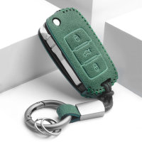 Alcantara key cover for Volkswagen, Skoda, Seat keys Incl. hook + key ring (LEK69-V2)