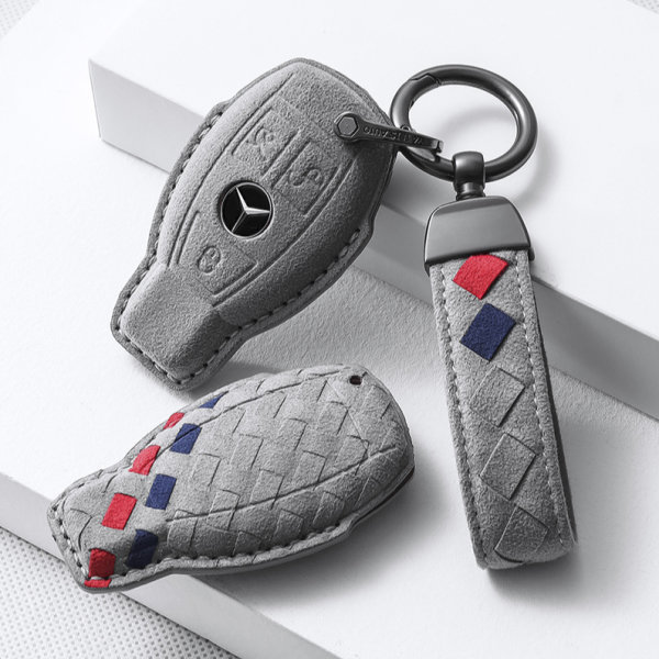 Alcantara key cover for Mercedes-Benz keys incl. keychain (LEK72