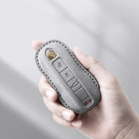 Alcantara Schlüsselhülle (LEK72) passend für Porsche Schlüssel inkl. Schlüsselanhänger