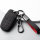 Alcantara Schlüsselhülle (LEK76) passend für Audi Schlüssel inkl. Schlüsselanhänger - schwarz