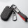 Funda protectora de cuero alcantara (LEK76) para llaves Honda incluye llavero - negro