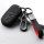 Alcantara Schlüsselhülle (LEK76) passend für Jeep, Fiat Schlüssel inkl. Schlüsselanhänger - schwarz