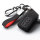 Alcantara key cover (LEK76) for Lexus keys incl. keychain - black