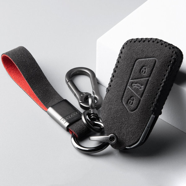 Alcantara key cover (LEK76) for Volkswagen, Skoda, Seat keys incl