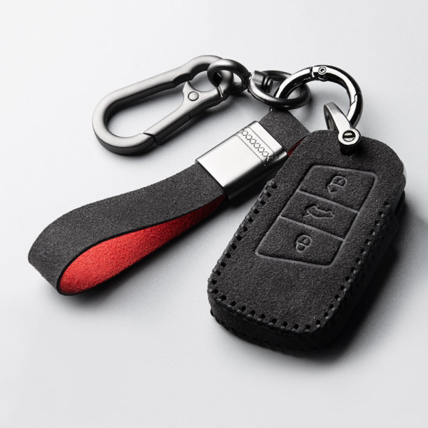 Leder Schlüssel Cover passend für Volkswagen Schlüssel V6 schwarz, 9,95 €