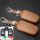 Funda protectora de cuero (LEK1) para llaves Audi Compreso moschettone - marrón