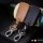 Leder Schlüssel Cover passend für Volkswagen, Audi, Skoda, Seat Schlüssel V3 braun