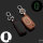 Leder Schlüssel Cover passend für Ford Schlüssel schwarz LEUCHTEND! LEK2-F1-1