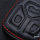 Coque de protection en cuir pour voiture Audi clé télécommande AX6 noir