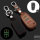Coque de clé de Voiture (LEK2) en cuir compatible avec Audi clés incl. porte-clés - brun