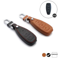 Cover Guscio / Copri-chiave Pelle compatibile con Ford F5 nero