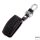 Premium Leder Schlüsselhülle / Schutzhülle (LEK1) passend für Ford Schlüssel inkl. Karabiner - schwarz