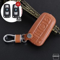 Leder Schlüssel Cover passend für BMW Schlüssel B3, B3X braun