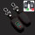 Leder Schlüssel Cover passend für Audi Schlüssel schwarz LEUCHTEND! LEK2-AX4-1