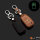Leder Schlüssel Cover passend für Opel Schlüssel schwarz LEUCHTEND! LEK2-OP5-1