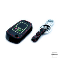 Leder Schlüssel Cover passend für Opel Schlüssel braun LEUCHTEND! LEK2-OP5-2