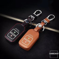 Leather key fob cover case fit for Honda H11 remote key black