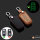 Coque de clé de Voiture (LEK2) en cuir compatible avec BMW clés incl. porte-clés - brun