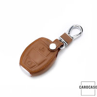 Coque de protection en cuir pour voiture Mercedes-Benz clé télécommande M6 brun