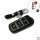 Leder Schlüssel Cover passend für Volkswagen Schlüssel schwarz LEUCHTEND! LEK2-V6-1