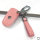 Leather key fob cover case fit for BMW B3 remote key rose