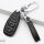BLACK-ROSE Leder Schlüssel Cover für Ford Schlüssel schwarz LEK4-F5