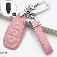 BLACK-ROSE Leder Schlüssel Cover für Ford Schlüssel rosa LEK4-F5
