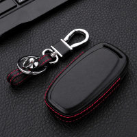 Leder Hartschalen Cover passend für Audi Schlüssel schwarz LEK48-AX4-1