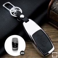 Aluminio funda para llave de Mercedes-Benz M9 cromo/negro