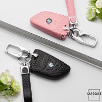 BLACK-ROSE Leder Schlüssel Cover für BMW Schlüssel rosa LEK4-B6, B7
