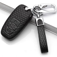 Cuero funda para llave de Audi AX4 negro