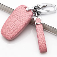 BLACK-ROSE Leder Schlüssel Cover für Audi Schlüssel rosa LEK4-AX4