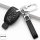 BLACK-ROSE Leder Schlüssel Cover für Mercedes-Benz Schlüssel schwarz LEK4-M7