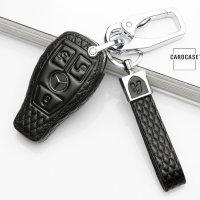 Cover Guscio / Copri-chiave Pelle compatibile con Mercedes-Benz M8 nero
