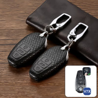 BLACK-ROSE Leder Schlüssel Cover für Volkswagen Schlüssel schwarz LEK4-V7X