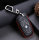 Leder Schlüssel Cover passend für BMW Schlüssel B4, B5 schwarz/rot