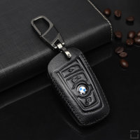 Cuero funda para llave de BMW B4, B5 negro/negro