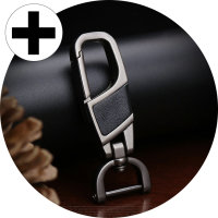 Leder Schlüssel Cover passend für BMW Schlüssel B4, B5 schwarz/schwarz