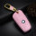 Leather key fob cover case fit for BMW B4, B5 remote key rose